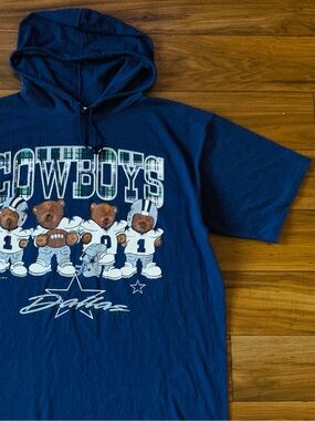 Vintage NFL Game Day By Cliff Engle Dallas Cowboys Teddy Shirt Mens Size XL